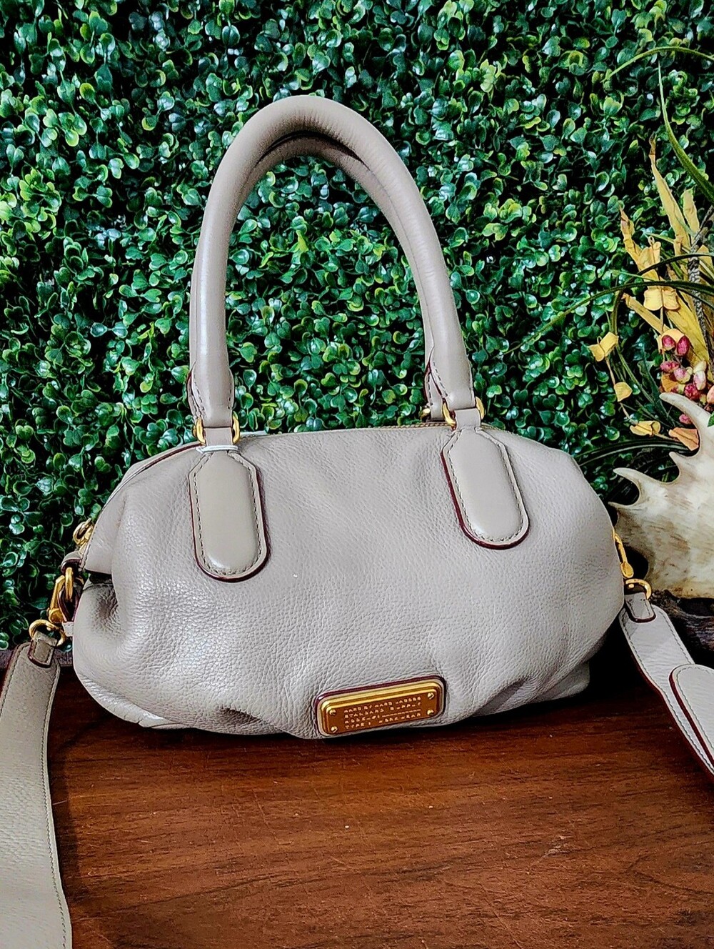Marc by Marc Jacobs Taupe Leather Shoulder Bag